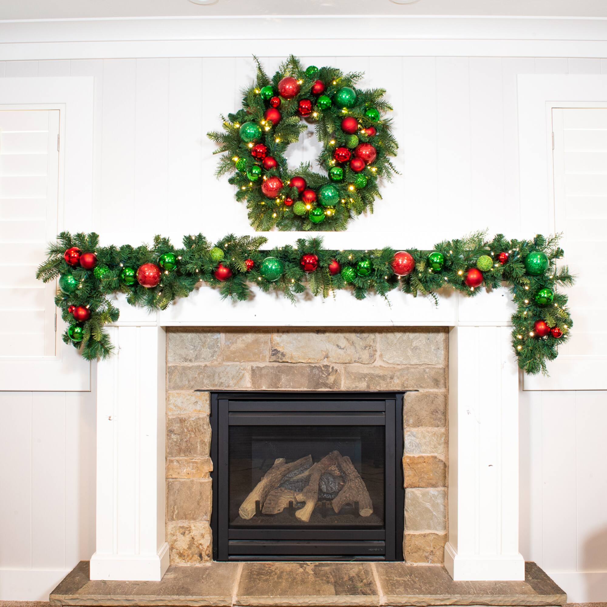 Village Lighting 9ft. Pre-Lit LED Christmas Cheer Garland